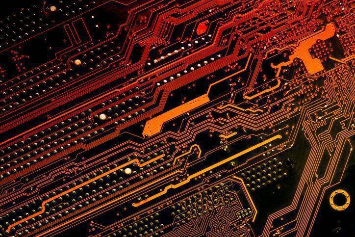 Orange and yellow digital board