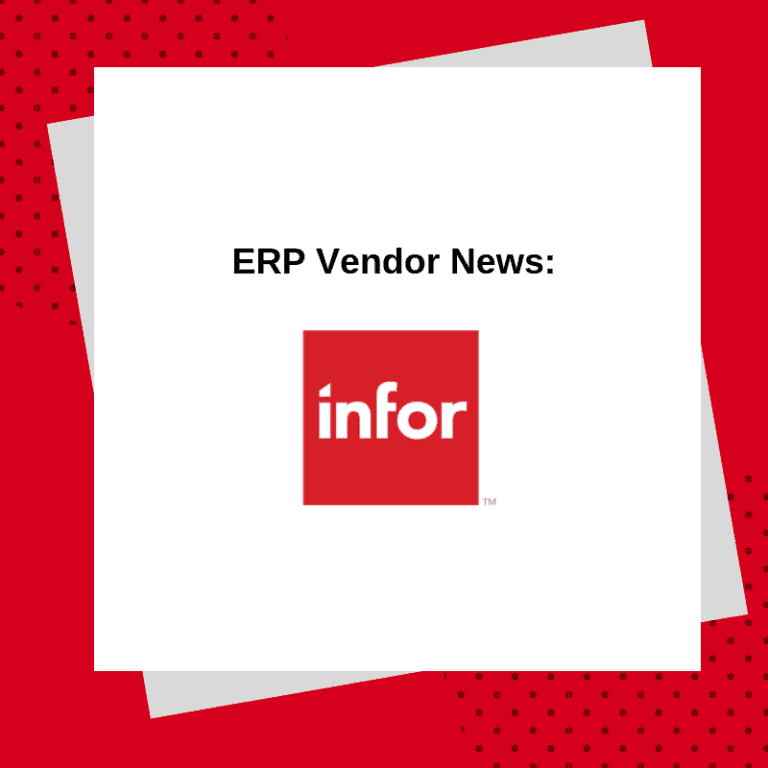 INFOR ERP Vendor News