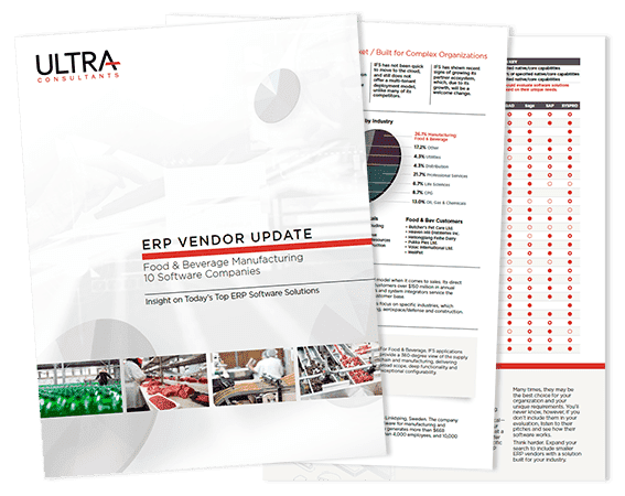 ERP Vendor Update: Food & Beverage Manufacturing